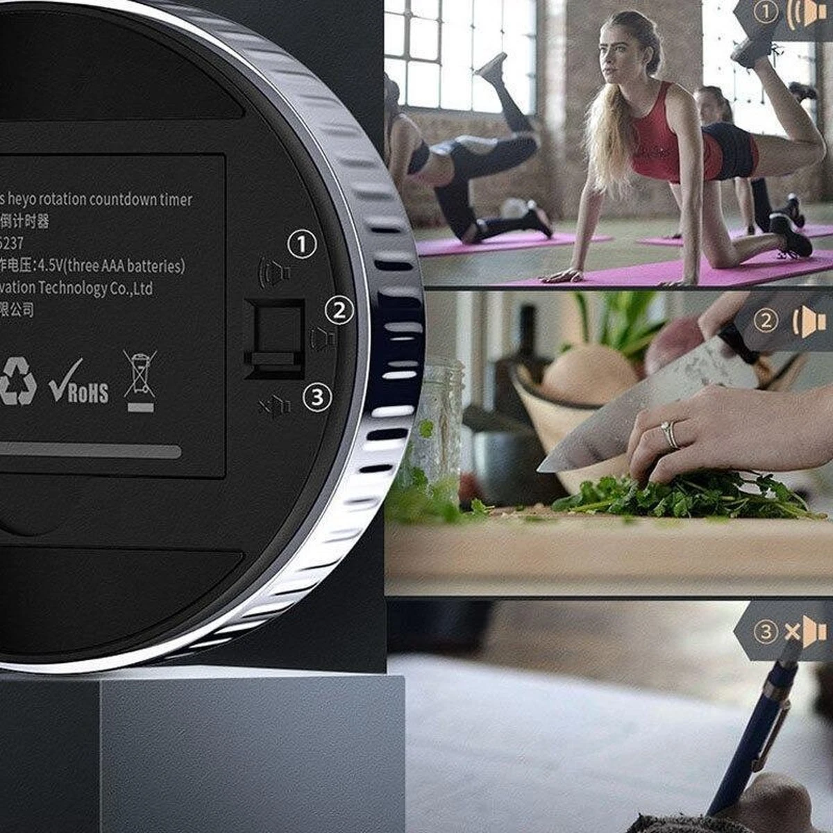 Merkloos Magnetische Timer - Digitale LED Display Stopwatch - Interval Muurklok - Douchetimer - Kookwekker - Cool En Stijlvol 7 Merkloos Magnetische Timer - Digitale LED Display Stopwatch - Interval Muurklok - Douchetimer - Kookwekker - Cool En Stijlvol - Afbeelding 7