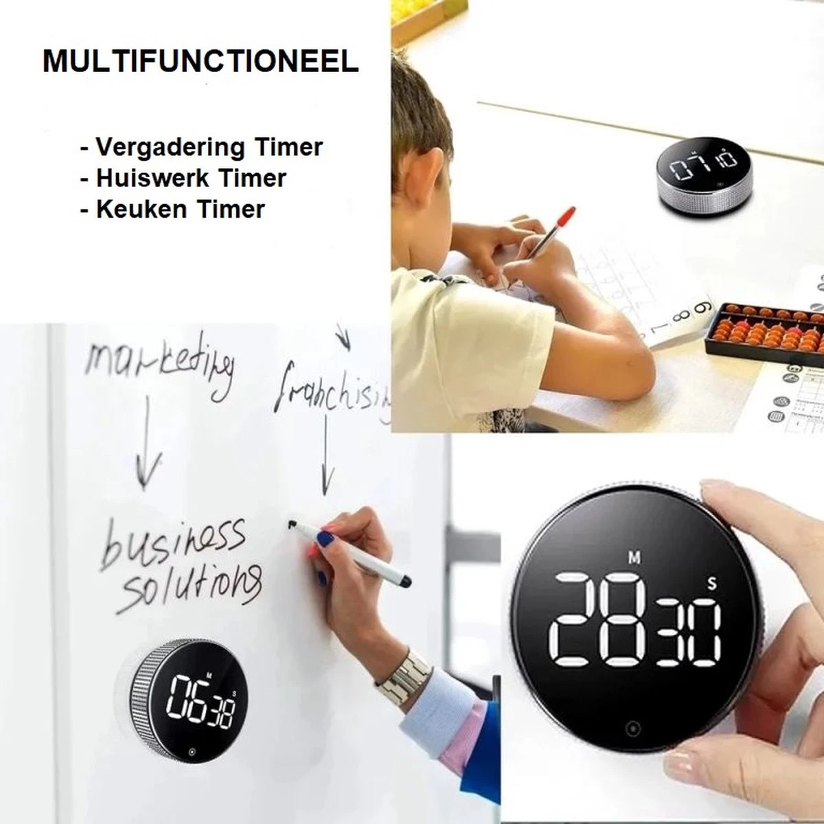 Merkloos Digitale Kookwekker Zilver Van METU-Online - Smart Timer - LED Display - Magnetisch Met Handige Draaiknop - Barbecue Kookwekker Magneet - BBQ Wekker 5 Merkloos Digitale Kookwekker Zilver Van METU-Online - Smart Timer - LED Display - Magnetisch Met Handige Draaiknop - Barbecue Kookwekker Magneet - BBQ Wekker - Afbeelding 5
