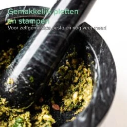 Coninx Vijzel - Mortier Met Stamper - Kruidenstamper - Ø15 X H8CM - Zwart Marmer Gepolijst -Merkloos Winkel 1200x1200 4034