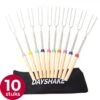 Dayshake Marshmallow Spiezen - 10 Stuks - 80cm - Uitschuifbare BBQ Spiezen - BBQ Accesoires - Inclusief Opbergtasje
