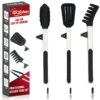 KitchenLove Vleestang - BBQ Tang - Serveertang - Keukentang - Spaghettitang - Pastatang - 30 CM - Roestvrijstaal RVS & Siliconen - Zwart