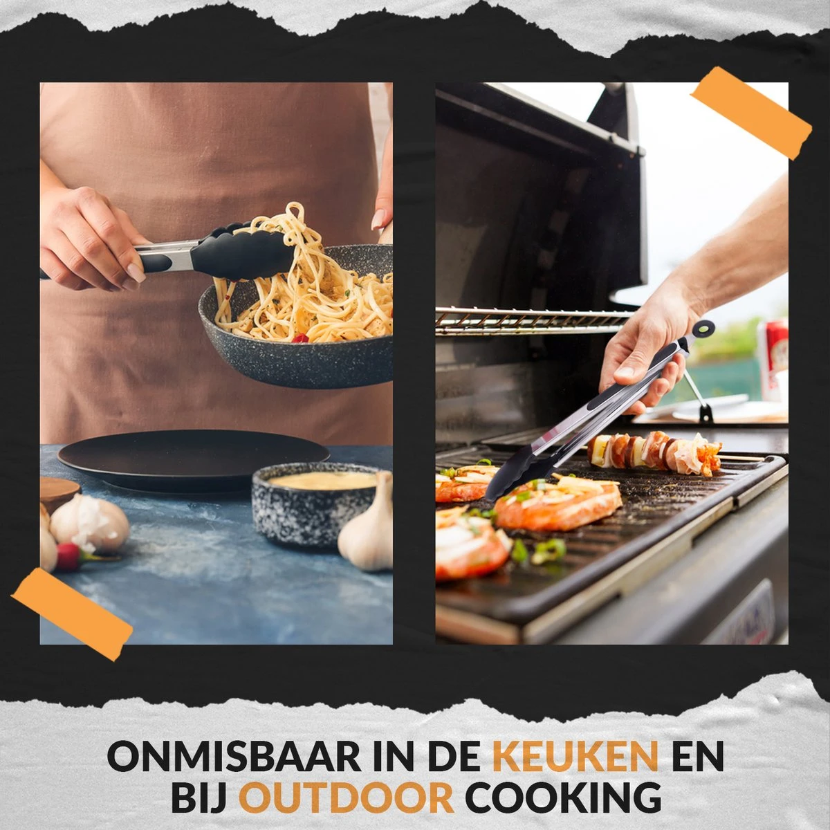 Merkloos Vleestang Voor In De Keuken Keukentang Serveertang BBQ Tang Accesoires Barbecuetang – Roestvrij Staal En Siliconen – Set Van 2 4 Merkloos Vleestang Voor In De Keuken Keukentang Serveertang BBQ Tang Accesoires Barbecuetang – Roestvrij Staal En Siliconen – Set Van 2 - Afbeelding 4