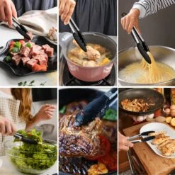 Merkloos Vleestangen 2 Stuk Swissl - Salade Tang – Bbq Tang – 2 Siliconen Tangen - 26cm En 36cm – Serveertang - Keukentang - Barbecue Tang - Zwart -Merkloos Winkel 1200x1200 4261