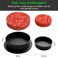 TTD Hamburgerpers En Hamburgermaker - Gehaktvorm Voor Hamburgers - Ook Voor Miniburgers En Gevulde Burgers - Vaatwasserbestendig - BPA Vrij - Inclusief 100 Waxpapiertjes - Zwart 8 TTD Hamburgerpers En Hamburgermaker - Gehaktvorm Voor Hamburgers - Ook Voor Miniburgers En Gevulde Burgers - Vaatwasserbestendig - BPA Vrij - Inclusief 100 Waxpapiertjes - Zwart -Merkloos Winkel 1200x1200 4289