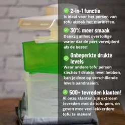 BGANG Tofu Pers/Tofu Press + Marineer Box Incl. Recepten E-boek En Tofu Start Cursus - 2-in-1 Functie - Vegan - Vegetarisch 14 BGANG Tofu Pers/Tofu Press + Marineer Box Incl. Recepten E-boek En Tofu Start Cursus - 2-in-1 Functie - Vegan - Vegetarisch -Merkloos Winkel 1200x1200 4293