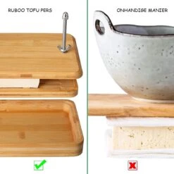 Ruboo Tofu Pers - Bamboe Tofu Pers - Tofupers - Vegan Tofu Press - Vegetarisch -Merkloos Winkel 1200x1200 4302