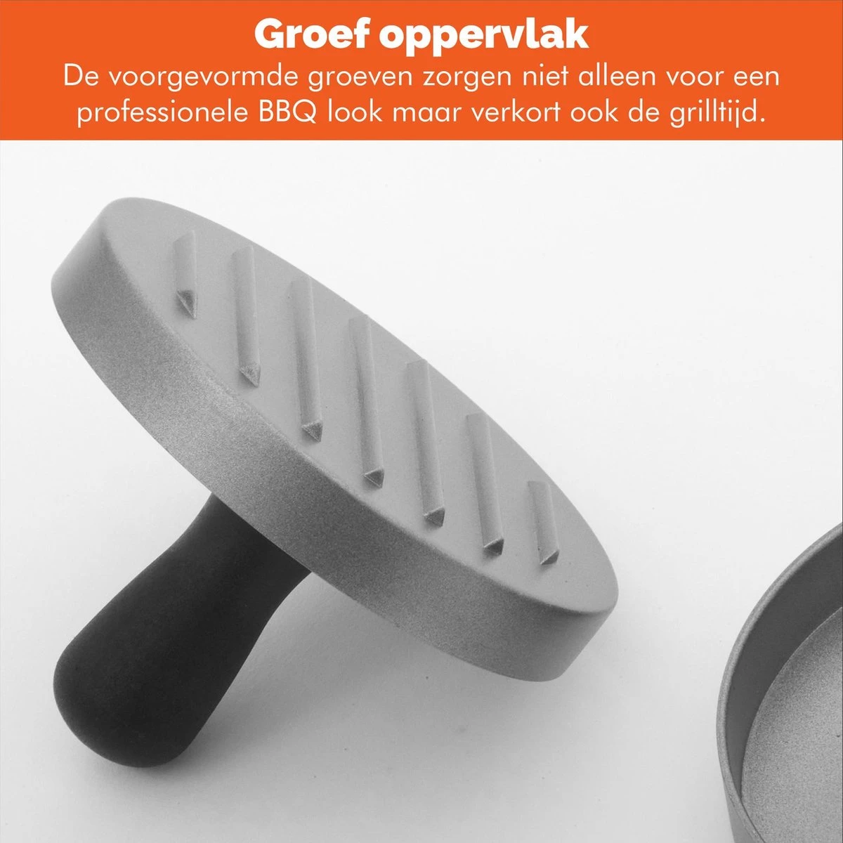 Gastro & Co Hamburgerpers - Inclusief 50 Waxpapiertje - Roestvrij Stalen Hamburger Pers Met Non-stick Zinken Coating Antiaanbaklaag - 11,7 Cm Diameter 7 Gastro & Co Hamburgerpers - Inclusief 50 Waxpapiertje - Roestvrij Stalen Hamburger Pers Met Non-stick Zinken Coating Antiaanbaklaag - 11,7 Cm Diameter - Afbeelding 7