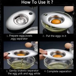 Merkloos Professionele Ei-scheider - Ei Scheiden - Ei Splitser Splitsen - Eiwit - Eigesel - 304 RVS - Zilver - Eierscheider -Merkloos Winkel 1200x1200 4315