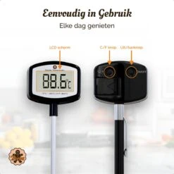 Suikerthermometer Digitaal – Kookthermometer – Vleesthermometer – Kerntemperatuurmeter – Draadloos – Thermometer Ook Geschikt Voor Vlees, BBQ, Oven -Merkloos Winkel 1200x1200 4358