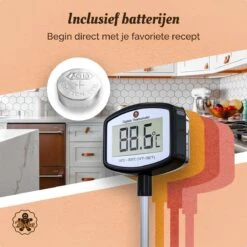 Suikerthermometer Digitaal – Kookthermometer – Vleesthermometer – Kerntemperatuurmeter – Draadloos – Thermometer Ook Geschikt Voor Vlees, BBQ, Oven -Merkloos Winkel 1200x1200 4366