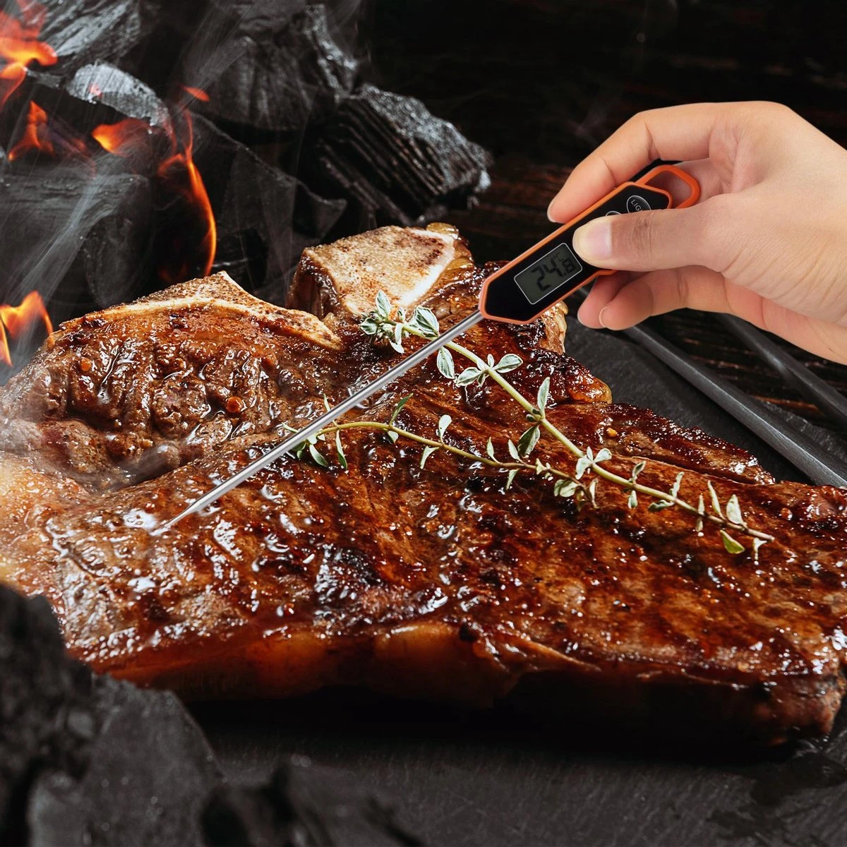 Mancor Voedselthermometer - Keukenthermometer - RVS 4 Mancor Voedselthermometer - Keukenthermometer - RVS - Afbeelding 4