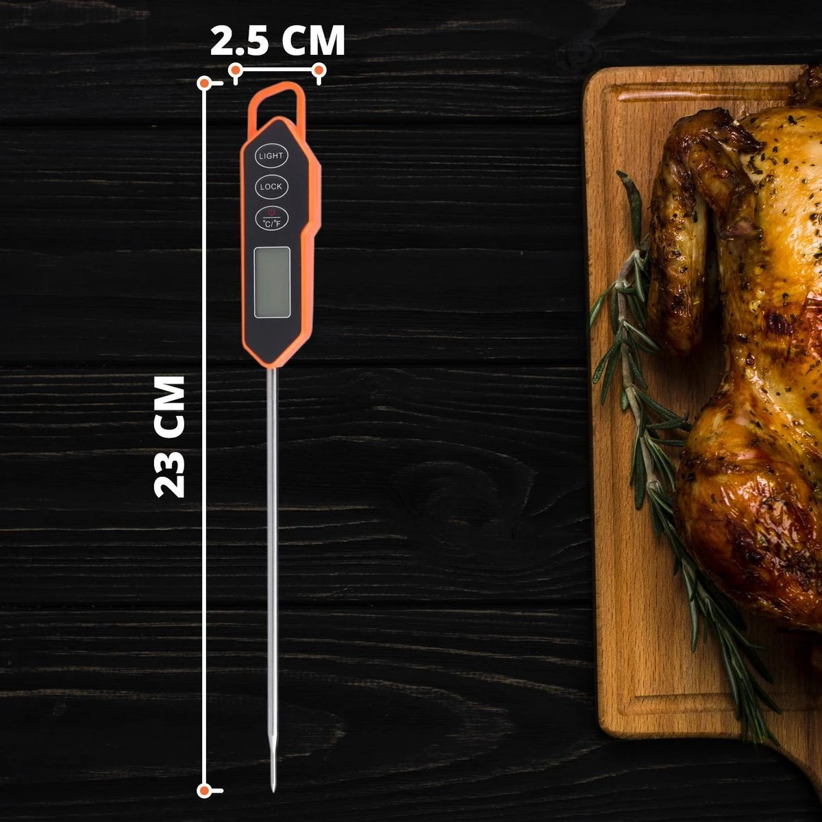 Mancor Voedselthermometer - Keukenthermometer - RVS 7 Mancor Voedselthermometer - Keukenthermometer - RVS - Afbeelding 7