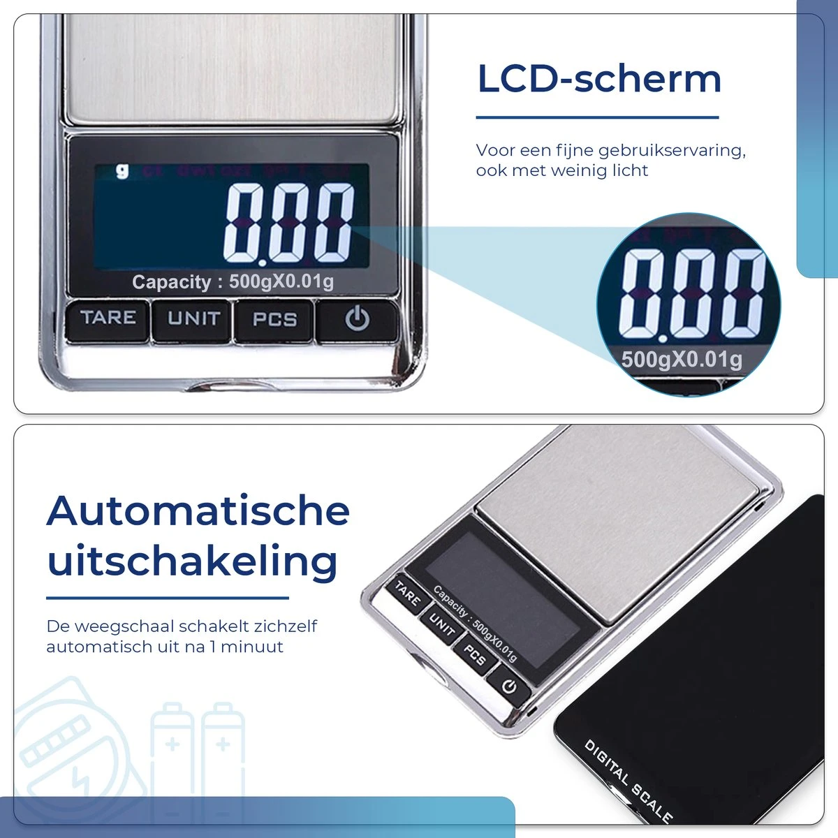 Precisie Weegschaal Keuken Digitaal - 0 01 Tot 500 Gram - Nauwkeurig! 7 Precisie Weegschaal Keuken Digitaal - 0 01 Tot 500 Gram - Nauwkeurig! - Afbeelding 7