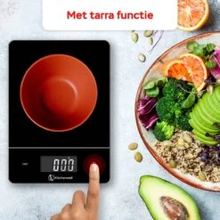 Kitchenwell Digitale Precisie Keukenweegschaal – Weegschaal Keuken - 1gr - 15kg – Tarra Functie - Zwart -Merkloos Winkel 1200x1200 4421