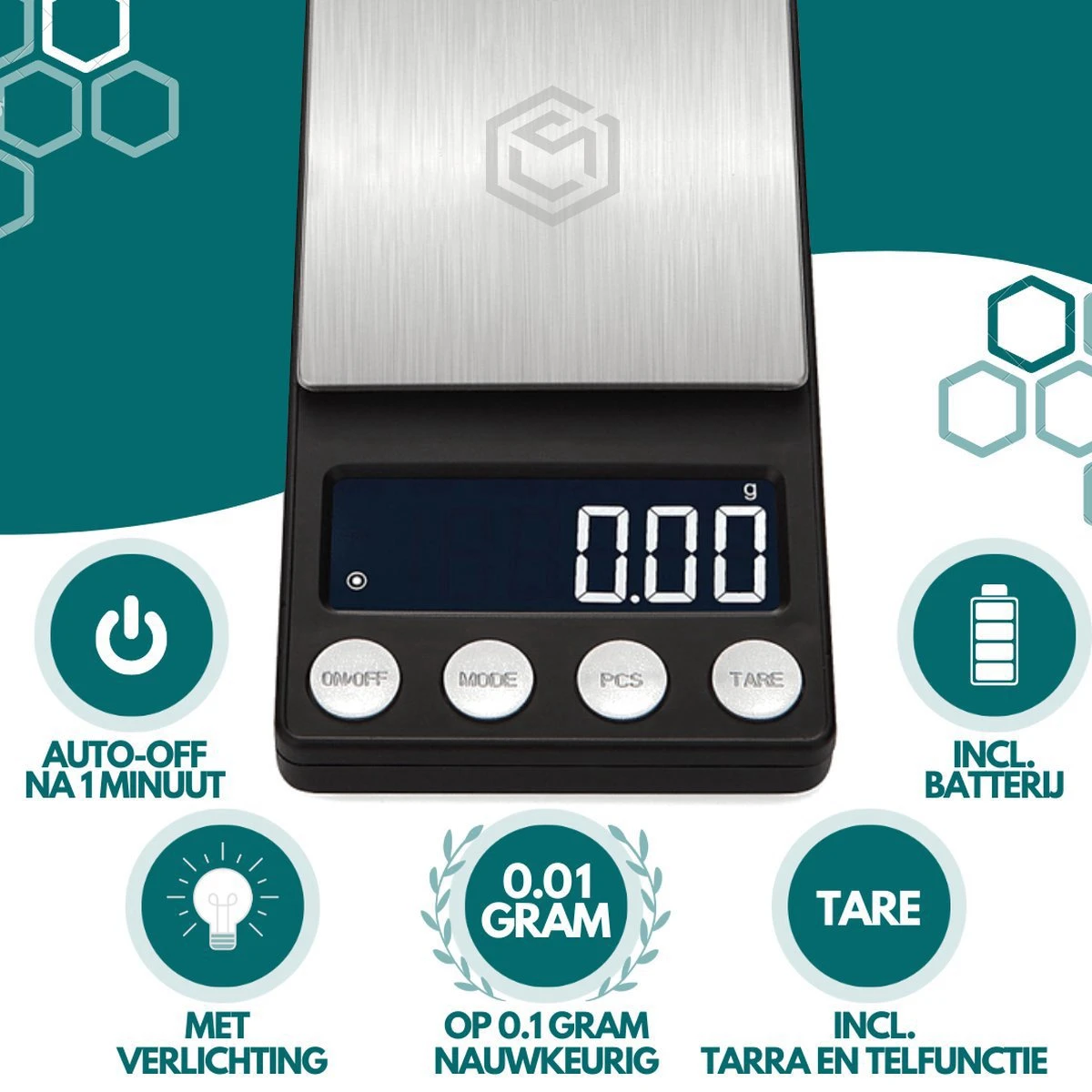 Ease Electronicz Digitale Mini Precisie Keukenweegschaal - 0,01 Tot 500 Gram - 14.2 X 7.5 Cm - Pocket Scale Op Batterij - Weegschaal Keuken 4 Ease Electronicz Digitale Mini Precisie Keukenweegschaal - 0,01 Tot 500 Gram - 14.2 X 7.5 Cm - Pocket Scale Op Batterij - Weegschaal Keuken - Afbeelding 4