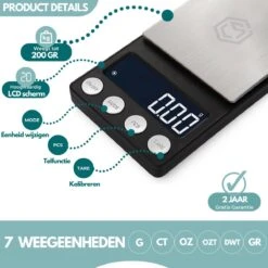 Ease Electronicz Digitale Mini Precisie Keukenweegschaal - 0,01 Tot 500 Gram - 14.2 X 7.5 Cm - Pocket Scale Op Batterij - Weegschaal Keuken 12 Ease Electronicz Digitale Mini Precisie Keukenweegschaal - 0,01 Tot 500 Gram - 14.2 X 7.5 Cm - Pocket Scale Op Batterij - Weegschaal Keuken -Merkloos Winkel 1200x1200 4443