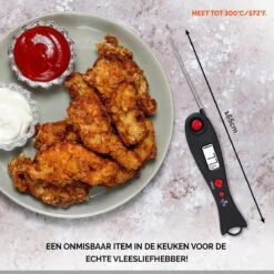 Mancor Vleesthermometer BBQ Thermometer Digitaal Keukenthermometer Accessoires Voedselthermometer - Inklapbaar -Merkloos Winkel 1200x1200 4471