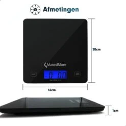 MaxedMore Digitale Precisie Keukenweegschaal - Weegschaal Keuken - Weegschaal - Digitaal - Met Gratis App - Nauwkeurig - Tot 5 Kg -Merkloos Winkel 1200x1200 4494