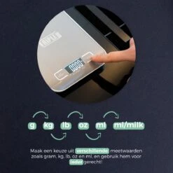Triple J® Elektronische Keuken Weegschaal – Keukenweegschaal Digitaal – LCD Beeldscherm -Merkloos Winkel 1200x1200 4541