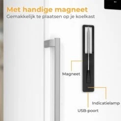 Nuvance - Vleesthermometer Draadloos Met App - BBQ Thermometer Met Bluetooth - Meater - Oventhermometer - BBQ Accesoires - RVS -Merkloos Winkel 1200x1200 4552