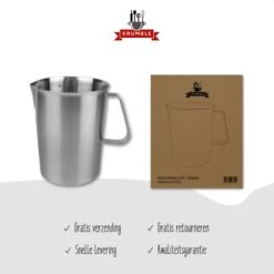 Krumble Maatbeker Met Schenktuit - Maatbekers - Meetbeker Voor Koken En Bakken - Maatkan - Kookgerei - Mengbeker - Blender Beker - RVS - 2 Liter - 14,5 X 17 X 14,5 Cm (lxbxh) - Zilver -Merkloos Winkel 1200x1200 4570