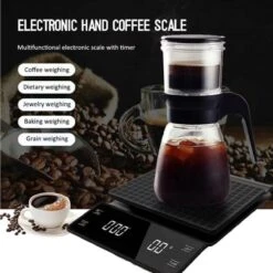 IMTEX - Keukenweegschaal - Koffie Scale - Met Timer - LED Scherm - 3000 Gram - 3 Kilo - Zwart -Merkloos Winkel 1200x1200 4587