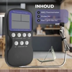 Seidon® Digitale Vleesthermometer Set – BBQ- En Oventhermometer – 0°C Tot 300°C – Kernthermometer Met 1 Sonde – Suikerthermometer - Kookthermometer 15 Seidon® Digitale Vleesthermometer Set – BBQ- En Oventhermometer – 0°C Tot 300°C – Kernthermometer Met 1 Sonde – Suikerthermometer - Kookthermometer -Merkloos Winkel 1200x1200 4594