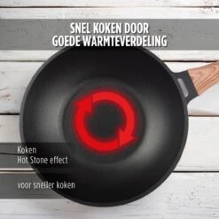 Rosmarino Black Line - Wokpan - Ø30cm - 100% PFAS & PFOA Vrij - Gegoten Aluminium - Non-stick Minerale Coating - Ergonomische Handgreep - Geschikt Voor Alle Warmtebronnen & Vaatwasser -Merkloos Winkel 1200x1200 464