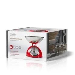 Nedis Keukenweegschaal - Analoog - Roestvrij Staal - Verwijderbare Kom - Rood -Merkloos Winkel 1200x1200 4717