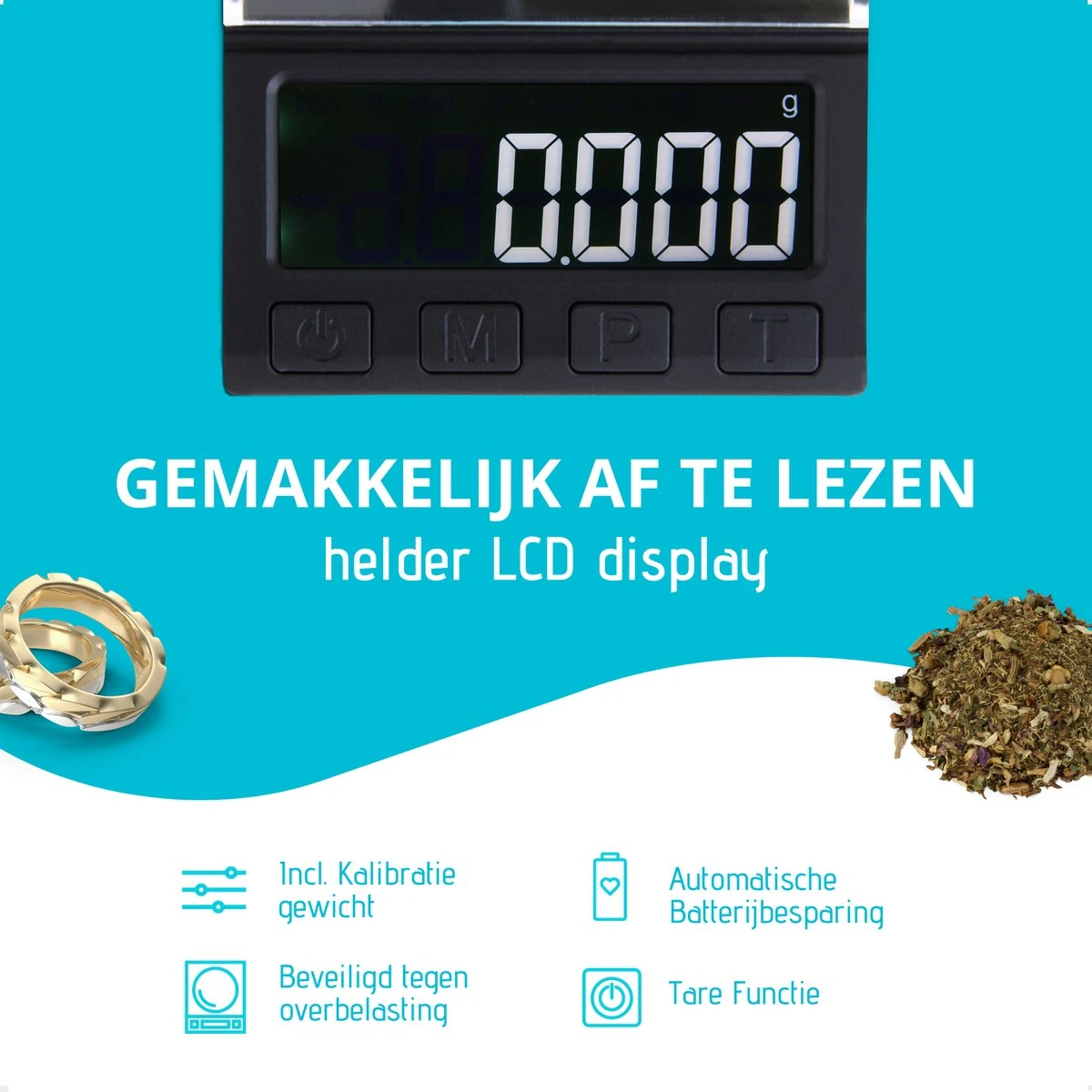 SOEM® Digitale Precisie Weegschaal - 0,001 Tot 50 Gram Tarra Functie - Pocket Scale - Juweliersweegschaal 3 SOEM® Digitale Precisie Weegschaal - 0,001 Tot 50 Gram Tarra Functie - Pocket Scale - Juweliersweegschaal - Afbeelding 3