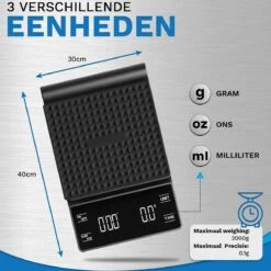 WeighJo Koffie Weegschaal - Digitale Keukenweegschaal - Precisieweegschaal - Barista -Merkloos Winkel 1200x1200 4759