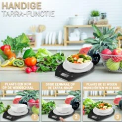 Kicinn Keukenweegschaal - Precisie Weegschaal - Digitale Keuken Weegschaal - 1gr Tot 5kg - Tarra Functie - Inclusief Batterijen - RVS/Zwart -Merkloos Winkel 1200x1200 4776
