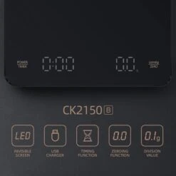 Imtex Koffie Weegschaal - Huishoudelijke Keukenweegschaal - Usb Rechargeable - Led Hidden Screen - Elektronische Weegschaal Met Hoge Temperatuurbestendige Timing - 0.1g Tot 3kg - Zwart -Merkloos Winkel 1200x1200 4781