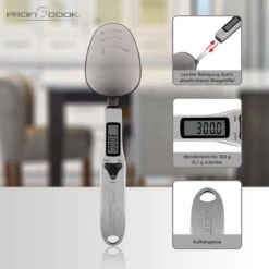 Profi Cook PC-LW 1214 Lepelweegschaal Digitaal Weegbereik (max.): 300 G RVS -Merkloos Winkel 1200x1200 4819