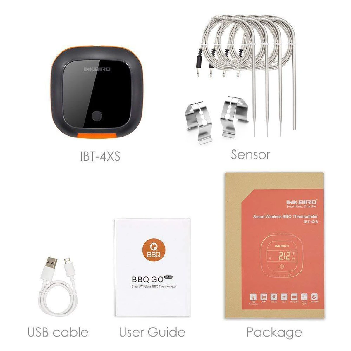 Inkbird IBT-4XS Bluetooth Thermometer - Keukenthermometer - Oplaadbare Accu 8 Inkbird IBT-4XS Bluetooth Thermometer - Keukenthermometer - Oplaadbare Accu - Afbeelding 8