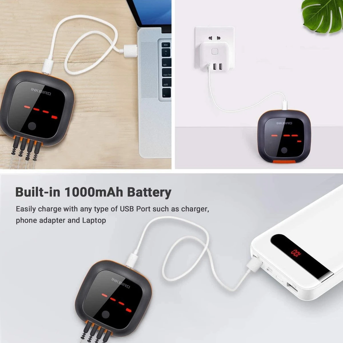 Inkbird IBT-4XS Bluetooth Thermometer - Keukenthermometer - Oplaadbare Accu 15 Inkbird IBT-4XS Bluetooth Thermometer - Keukenthermometer - Oplaadbare Accu - Afbeelding 15