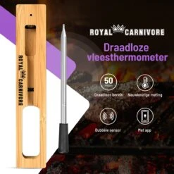 ROYAL CARNIVORE® | Draadloze BBQ Thermometer | Barbecue Vleesthermometer | Kernthermometer | Bluetooth Met App -Merkloos Winkel 1200x1200 4949