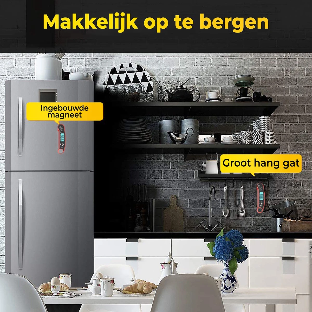 MostEssential Premium Vleesthermometer - BBQ Thermometer - Kernthermometer - Suikerthermometer - Voedselthermometer - Thermometer Koken - Keuken Thermometer - Digitaal – Draadloos - Waterdicht 5 MostEssential Premium Vleesthermometer - BBQ Thermometer - Kernthermometer - Suikerthermometer - Voedselthermometer - Thermometer Koken - Keuken Thermometer - Digitaal – Draadloos - Waterdicht - Afbeelding 5