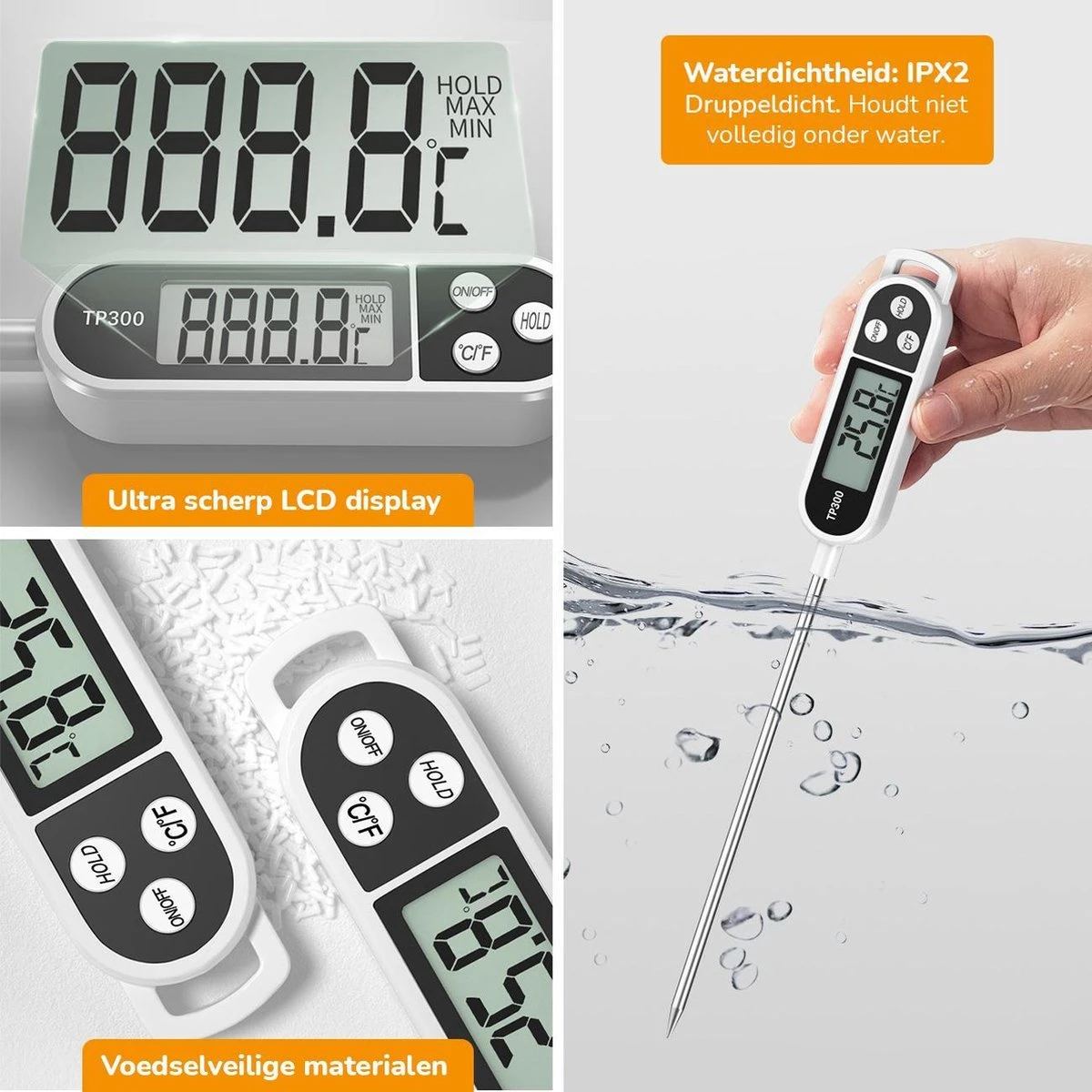 Voedsel Thermometer - Keuken Thermometer - Digitale Thermometer 6 Voedsel Thermometer - Keuken Thermometer - Digitale Thermometer - Afbeelding 6