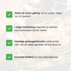 Lynnz® Digitale Suikerthermometer - Ook Voor Vlees In Bbq Of Oven - Kernthermometer - Vleesthermometer - Oven - Thermometer Koken - Bbq Accesoires - Draadloos -Merkloos Winkel 1200x1200 4991