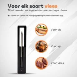 Vulpes Kitchen Vleesthermometer - BBQ - Oplaadbaar - Draadloos - Bluetooth -Merkloos Winkel 1200x1200 4997