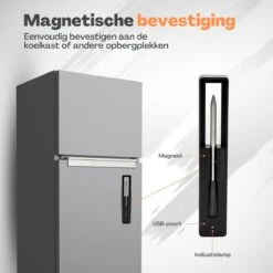 Vulpes Kitchen Vleesthermometer - BBQ - Oplaadbaar - Draadloos - Bluetooth -Merkloos Winkel 1200x1200 5001