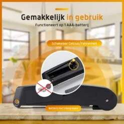 Movi BASIC ® - Vleesthermometer – BBQ Thermometer- Inclusief E-Book – Kernthermometer – Kamado - Barbecue – Suikerthermometer – Digitaal – Keukenthermometer – Kerntemperatuurmeter -Merkloos Winkel 1200x1200 5012