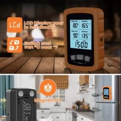 Vleesthermometer Dubbele Sonde - BBQ Thermometer Oranje Met Timer - Kernthermometer - Suikerthermometer - Kookthermometer -Merkloos Winkel 1200x1200 5025