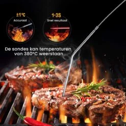 Vleesthermometer Dubbele Sonde - BBQ Thermometer Oranje Met Timer - Kernthermometer - Suikerthermometer - Kookthermometer -Merkloos Winkel 1200x1200 5028