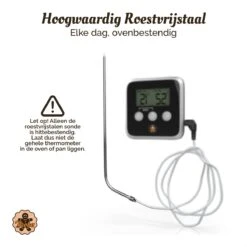 Digitale Thermometer – Oventhermometer – Suikerthermometer Digitaal – Kernthermometer – Keukenthermometer – Voedselthermometer – Thermometer Ook Geschikt Als Voor Vlees, BBQ, Oven -Merkloos Winkel 1200x1200 5037