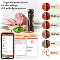 Claire BF-5 BBQ Thermometer - Vleesthermometer - Oventhermometer - Draadloos Met App - Incl. Batterijen En 6 Meetsondes 10 Claire BF-5 BBQ Thermometer - Vleesthermometer - Oventhermometer - Draadloos Met App - Incl. Batterijen En 6 Meetsondes -Merkloos Winkel 1200x1200 5058