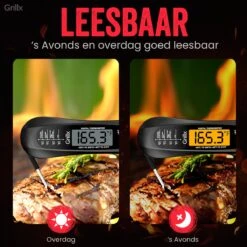 GrillX Vleesthermometer - BBQ Thermometer Digitaal - Keukenthermometer Draadloos - Kernthermometer - Voedselthermometer -Merkloos Winkel 1200x1200 5065