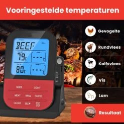 Vleesthermometer Draadloos Met Timer - BBQ Thermometer – Kernthermometer – Suikerthermometer – Keukenthermometer -Merkloos Winkel 1200x1200 5073