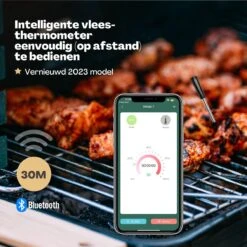 Vulpes Kitchen® Vleesthermometer Pro - Draadloos - Bluetooth & App - 2 In 1 Oventhermometer - RVS & Fast Charger - 30 Meter -Merkloos Winkel 1200x1200 5080